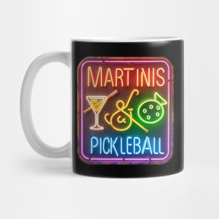 Martinis & Pickleball Retro Neon Sign Mug